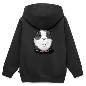 Cobaye insolent - Sweat Premium à capuche zippé enfant bio - noir - Dos - AI Model Kid Male (0cm)