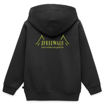 Spreewald Natur erleben und genießen - Kinder Premium Organic Zip Hoodie - Schwarz - Hinten - AI Model Kid Male (0cm)