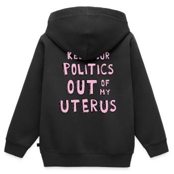 Abtreibung Frauenrechte Pro Choice - Kinder Premium Organic Zip Hoodie - Schwarz - Hinten - AI Model Kid Male (0cm)