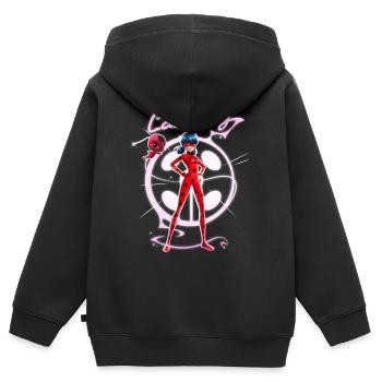 Miraculous Ladybug Mit Tikki - Kinder Premium Organic Zip Hoodie - Schwarz - Hinten - AI Model Kid Male (0cm)