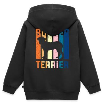 Border Terrier - Kids Premium Organic Zip-up Hoodie - black - Back - AI Model Kid Male (0cm)