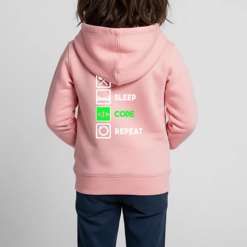 Programmeur Code Informatique Codeur Programmation Sweat Premium à capuche zippé enfant bio