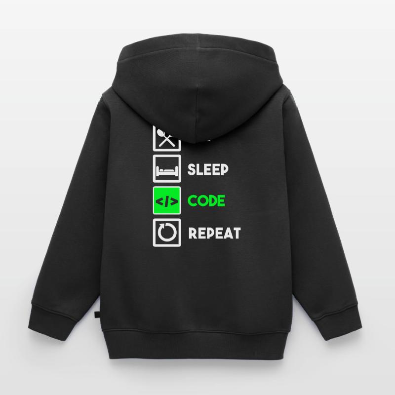 Programmierer Code Informatik Coder Programmieren Kinder Premium Organic Zip Hoodie