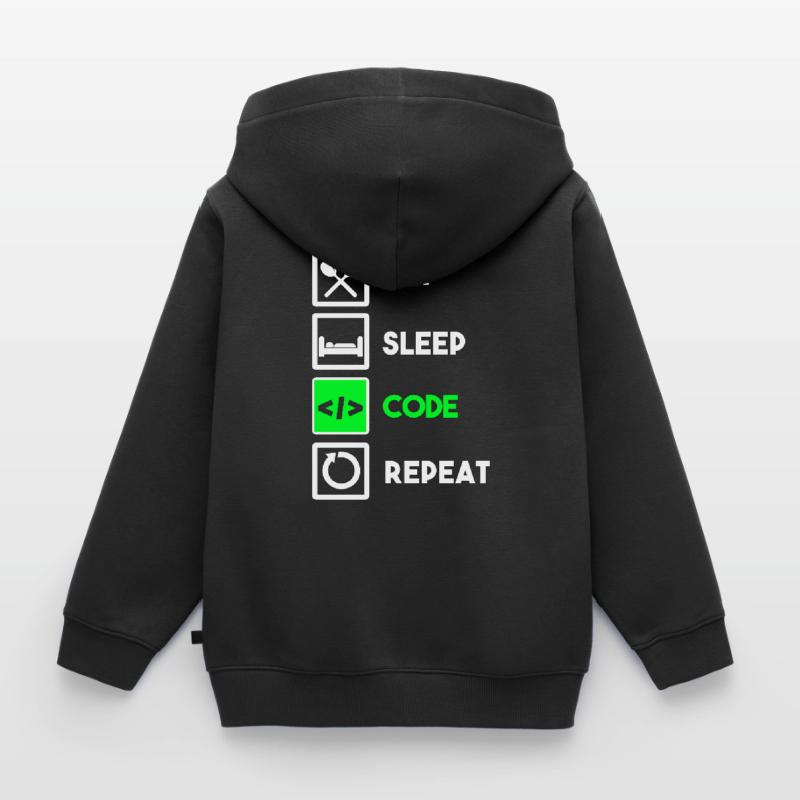 Programmierer Code Informatik Coder Programmieren Kinder Premium Organic Zip Hoodie