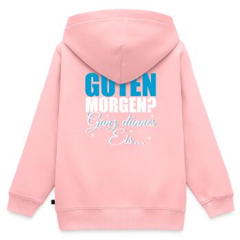 Genervter Morgenmuffe - Kinder Premium Organic Zip Hoodie - Rosa - Hinten - AI Model Kid Female (0cm)