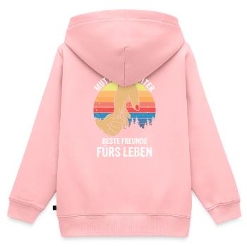 Mutter und Tochter - Kinder Premium Organic Zip Hoodie - Rosa - Hinten - AI Model Kid Female (0cm)