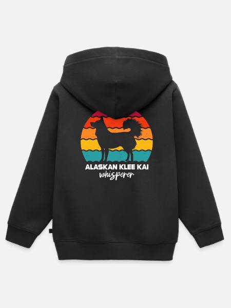 Alaskan Klee Kai - Kinder Premium Organic Zip Hoodie - Schwarz