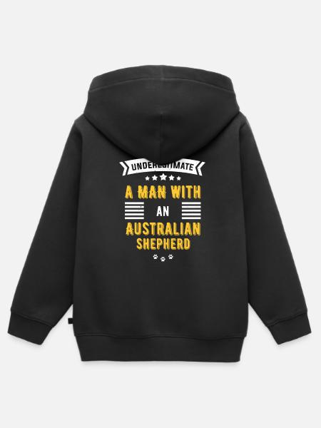 Australian Shepherd - Kinder Premium Organic Zip Hoodie - Schwarz