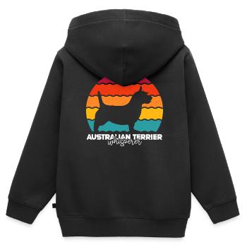 Australian Terrier - Kinder Premium Organic Zip Hoodie - Schwarz - Hinten - AI Model Kid Male (0cm)
