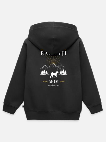 Basenji - Kinder Premium Organic Zip Hoodie - Schwarz