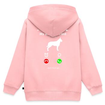 Berger de Picardie - Berger Picard - Kids Premium Organic Zip-up Hoodie - rose - Back - AI Model Kid Female (0cm)