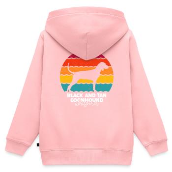 Black and Tan Coonhound - Kids Premium Organic Zip-up Hoodie - rose - Back - AI Model Kid Female (0cm)