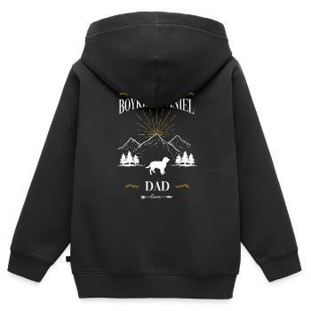 Boykin Spaniel - Kinder Premium Organic Zip Hoodie - Schwarz - Hinten - AI Model Kid Male (0cm)