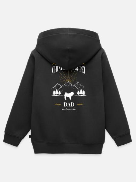 Shar Pei - Kinder Premium Organic Zip Hoodie - Schwarz