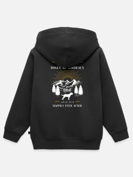 Bordeauxdogge - Kinder Premium Organic Zip Hoodie - Schwarz