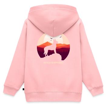 Holländischer Schäferhund Hollandse Herdershond - Kinder Premium Organic Zip Hoodie - Rosa - Hinten - AI Model Kid Female (0cm)
