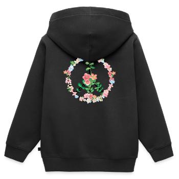 Peace Love Hippie Kostüm Tie Dye 60er 70er Jahre - Kinder Premium Organic Zip Hoodie - Schwarz - Hinten - AI Model Kid Male (0cm)