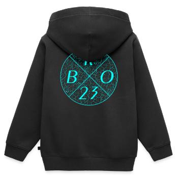 Bro 23 bro 23 - Kinder Premium Organic Zip Hoodie - Schwarz - Hinten - AI Model Kid Male (0cm)