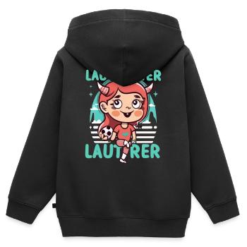 kaiserslautern fan 1 - Kinder Premium Organic Zip Hoodie - Schwarz - Hinten - AI Model Kid Male (0cm)