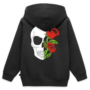 Leben nach dem Tod - Kinder Premium Organic Zip Hoodie - Schwarz - Hinten - AI Model Kid Male (0cm)