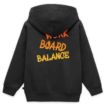 boarden, snowboarding - Kinder Premium Organic Zip Hoodie - Schwarz - Hinten - AI Model Kid Male (0cm)