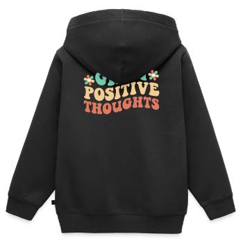 Grow Positive Thoughts - Kids Premium Organic Zip-up Hoodie - black - Back - AI Model Kid Male (0cm)