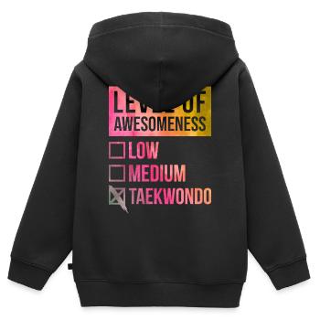 Taekwondo Taekwondo Taekwondo - Kinder Premium Organic Zip Hoodie - Schwarz - Hinten - AI Model Kid Male (0cm)