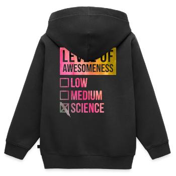 science - Sweat Premium à capuche zippé enfant bio - noir - Dos - AI Model Kid Male (0cm)