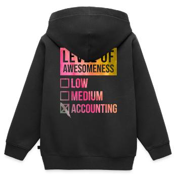 Buchhaltung Buchhaltung Buchhaltung Buchhaltung - Kinder Premium Organic Zip Hoodie - Schwarz - Hinten - AI Model Kid Male (0cm)
