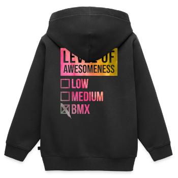 BMX BMX BMX - Sweat Premium à capuche zippé enfant bio - noir - Dos - AI Model Kid Male (0cm)