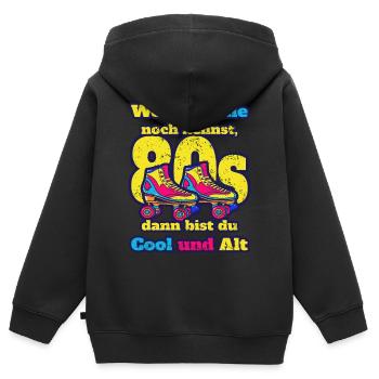 Rollschuhe - Kinder Premium Organic Zip Hoodie - Schwarz - Hinten - AI Model Kid Male (0cm)