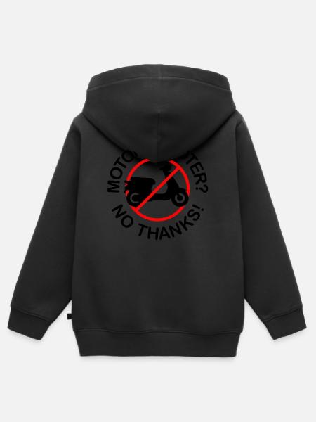 Motor Scooter? No Thanks! (2-farbig) - Kinder Premium Organic Zip Hoodie - Schwarz