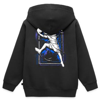 Basketballer - Basketball - Basketballspieler - Kinder Premium Organic Zip Hoodie - Schwarz - Hinten - AI Model Kid Male (0cm)