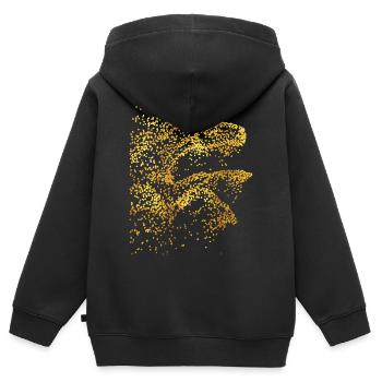 Reiterin - Reitschule - Pferd - Voltigieren Pferde - Kinder Premium Organic Zip Hoodie - Schwarz - Hinten - AI Model Kid Male (0cm)