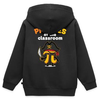 Pi-rates of the Classroom Math Teacher - Kids Premium Organic Zip-up Hoodie - black - Back - AI Model Kid Male (0cm)