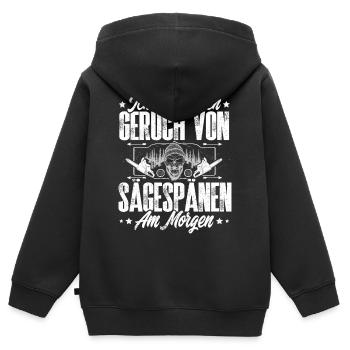 Holzfäller - Kinder Premium Organic Zip Hoodie - Schwarz - Hinten - AI Model Kid Male (0cm)