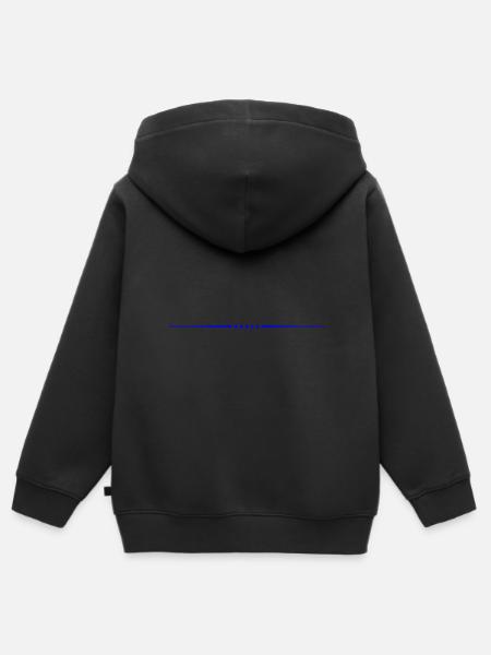 stern linie - Kinder Premium Organic Zip Hoodie - Schwarz