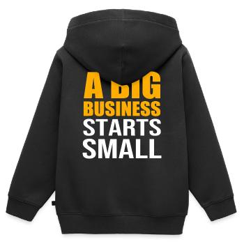 Unternehmer - Kinder Premium Organic Zip Hoodie - Schwarz - Hinten - AI Model Kid Male (0cm)