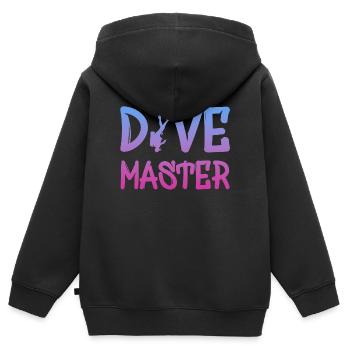 Dive Master, Tauchlehrer - Kinder Premium Organic Zip Hoodie - Schwarz - Hinten - AI Model Kid Male (0cm)