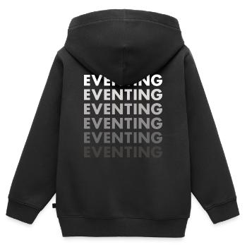 Cavalier Concours complet - Sweat Premium à capuche zippé enfant bio - noir - Dos - AI Model Kid Male (0cm)