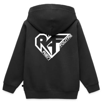 RIEN A FOUTRE - RIENAFOUTRE - Kien - SMSO prod - Sweat Premium à capuche zippé enfant bio - noir - Dos - AI Model Kid Male (0cm)