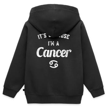 Sternzeichen Krebs - Kinder Premium Organic Zip Hoodie - Schwarz - Hinten - AI Model Kid Male (0cm)