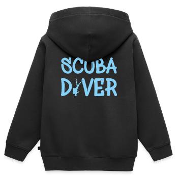Scuba Diver - Kinder Premium Organic Zip Hoodie - Schwarz - Hinten - AI Model Kid Male (0cm)