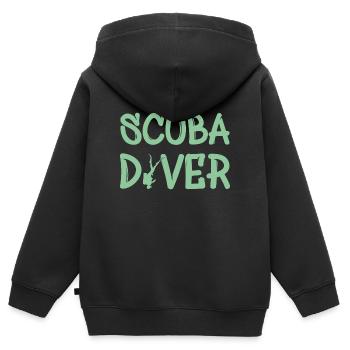 scuba diver - Kinder Premium Organic Zip Hoodie - Schwarz - Hinten - AI Model Kid Male (0cm)