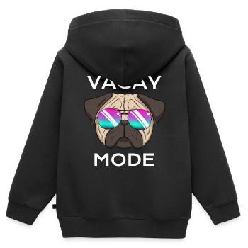 Vacay Mode Sommerurlaub - Kinder Premium Organic Zip Hoodie - Schwarz - Hinten - AI Model Kid Male (0cm)