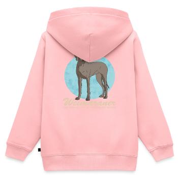 Weimaraner Hunde Hundebesitzer Geschenk - Kinder Premium Organic Zip Hoodie - Rosa - Hinten - AI Model Kid Female (0cm)