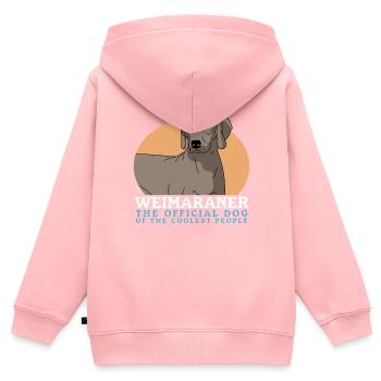 Weimaraner Hundebesitzer Hunde Geschenk - Kinder Premium Organic Zip Hoodie - Rosa - Hinten - AI Model Kid Female (0cm)