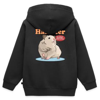 Hamster Zwerghamster Goldhamster Geschenk - Kinder Premium Organic Zip Hoodie - Schwarz - Hinten - AI Model Kid Male (0cm)