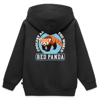 Red Panda Red Panda Red Pandas Gift - Kids Premium Organic Zip-up Hoodie - black - Back - AI Model Kid Male (0cm)