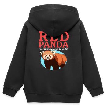 Red Panda | Red Panda Red Pandas Gift - Kids Premium Organic Zip-up Hoodie - black - Back - AI Model Kid Male (0cm)